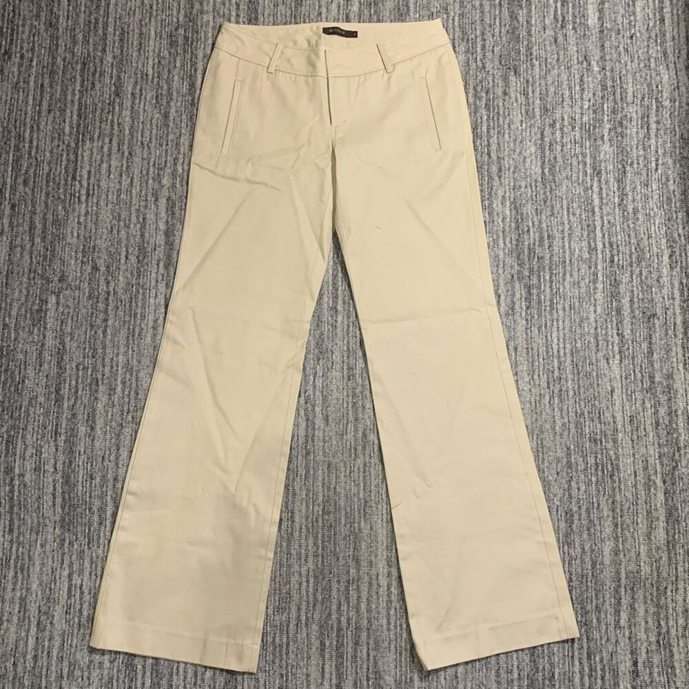 Nicholas K Women’s Canvas Pants‎ Size 6 Camel Color Bootcut Flare Trendy *Read